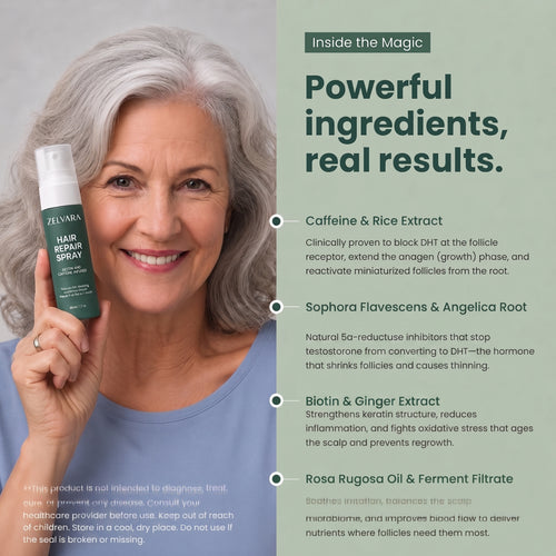 Zelvara™ Advanced Follicle Repair Spray — Target Thinning & Boost Volume at the Root